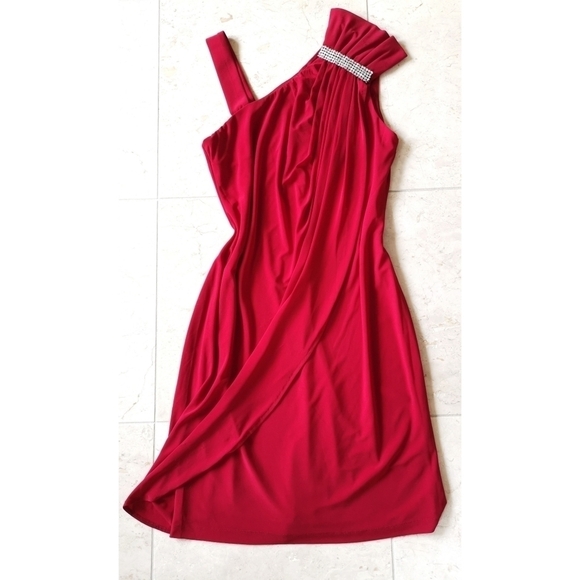 Host PICK NWT festive Cleo red dress crystal  size 6 - Picture 5 of 12